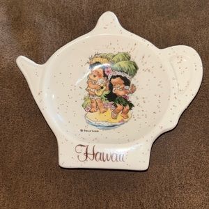 Vintage Treasure Craft of Hawaii tea bag holder